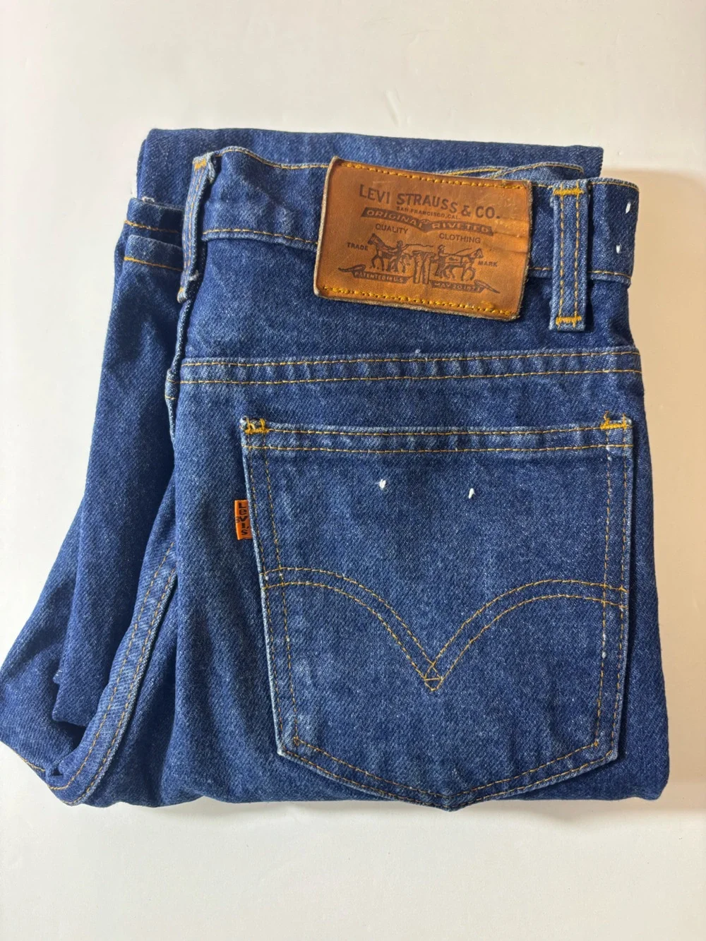 Vintage Levi's Orange Tab 80's 506 Straight Leg USA Men’s Jeans Indigo Sz 30x32